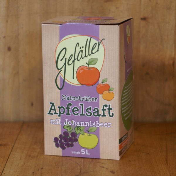 products apfelsaft naturtrueb mit johannisbeer 5l 04 003 hofladen melder