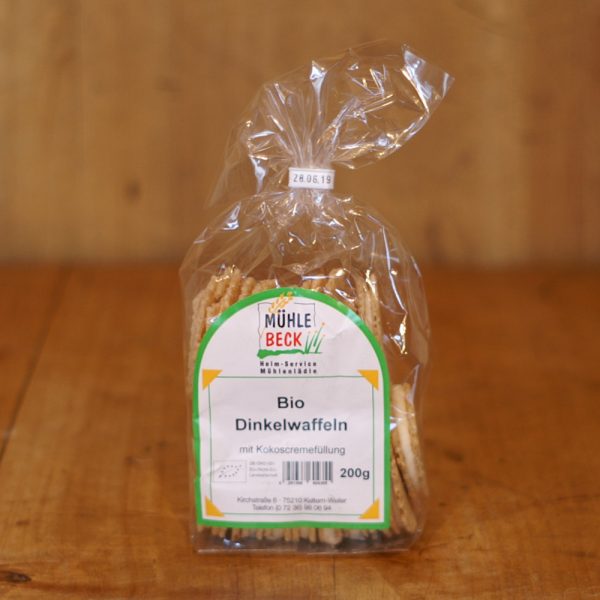 Bio Dinkelwaffeln Kokoscremefüllung 200g