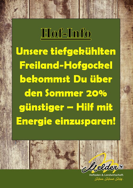 hofladen melder hofgockel sommerangebot