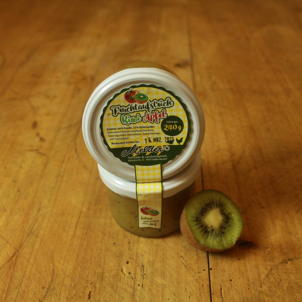 Fruchtaufstrich Kiwi-Apfel 240g - online kaufen | Hofladen Melder
